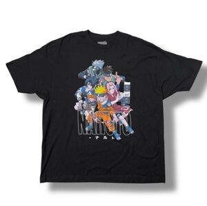 NARUTO SHIPPUDEN Black Graphic T-Shirt 3XL NWT